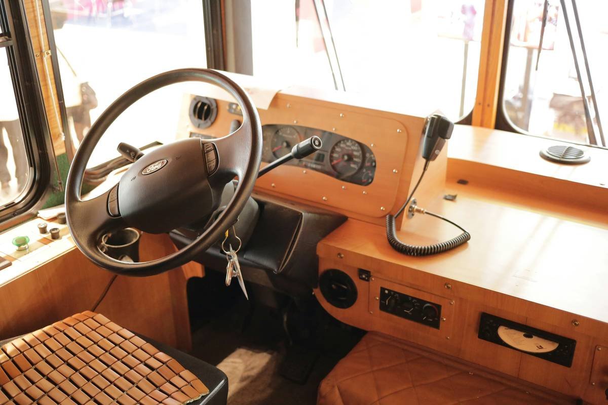 the old bus driver's seat