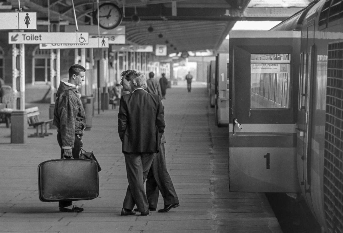Train to London St. Pancras, Nottingham Railway Station, 1985